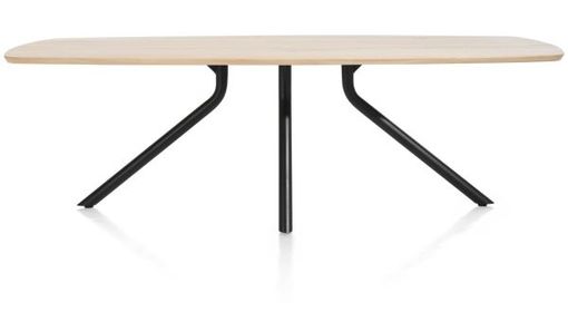 XOOON Arvada, Tisch 250 x 110 cm. - ovale - zentralem Fuß lang - Beige, Braun - 1