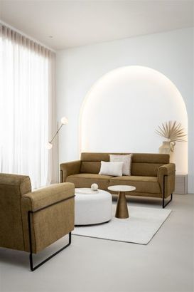 XOOON Fiskardo, 2-Sitzer - Schwarz/ Anthrazit, Blau, Braun, Grau, Gruen, Orange, Pink, Rot, Taupe, Weiss, Gelb - 7