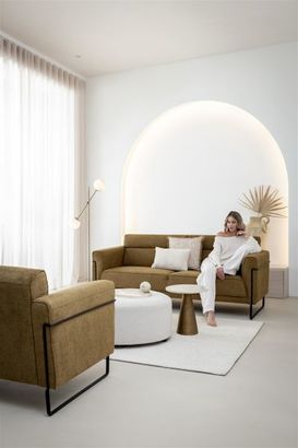 XOOON Fiskardo, 3-Sitzer - Schwarz/ Anthrazit, Blau, Braun, Grau, Gruen, Orange, Pink, Rot, Taupe, Weiss, Gelb - 19