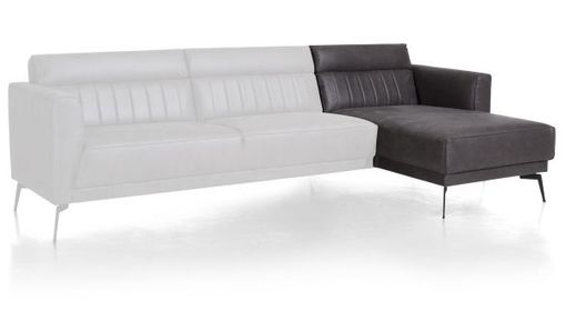 XOOON Fiskardo, Longchair rechts - Schwarz/ Anthrazit, Blau, Braun, Grau, Gruen, Orange, Pink, Rot, Taupe, Weiss, Gelb - 9