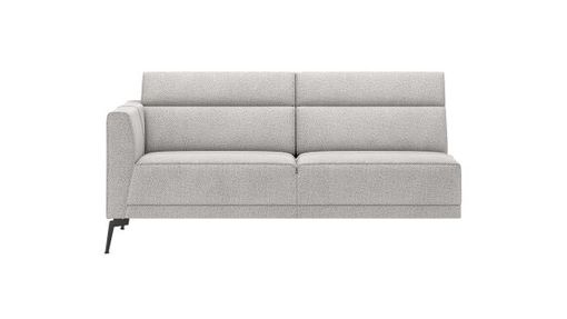 XOOON Fiskardo, 2.5-Sitzer Armlehne links - Schwarz/ Anthrazit, Blau, Braun, Grau, Gruen, Orange, Pink, Rot, Taupe, Weiss, Gelb - 1