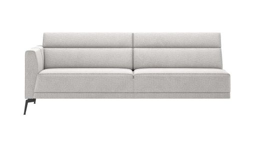 XOOON Fiskardo, 4-Sitzer Armlehne links - Schwarz/ Anthrazit, Blau, Braun, Grau, Gruen, Orange, Pink, Rot, Taupe, Weiss, Gelb - 1