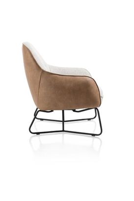 XOOON Oviedo, Sessel mit niedriege Rücken - Schwarz/ Anthrazit, Blau, Braun, Grau, Gruen, Orange, Pink, Rot, Taupe, Weiss, Gelb - 8