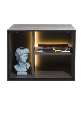 XOOON Elements, Box 45 x 60 cm. - Holz - zum aufhängen + 3-Nischen + Led -  - 1