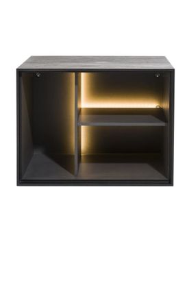 XOOON Elements, Box 45 x 60 cm. - Holz - zum aufhängen + 3-Nischen + Led -  - 3