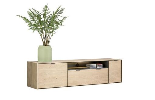 XOOON Elements, Lowboard 180 cm. - zum aufhängen + 1-Tür + 1-Lade + Klappe + 1-Nische + Led -  - 7