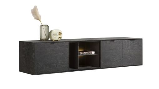 XOOON Elements, Lowboard 210 cm. - zum aufhängen + 2-Türen + Klappe + 3-Nischen + Led -  - 2