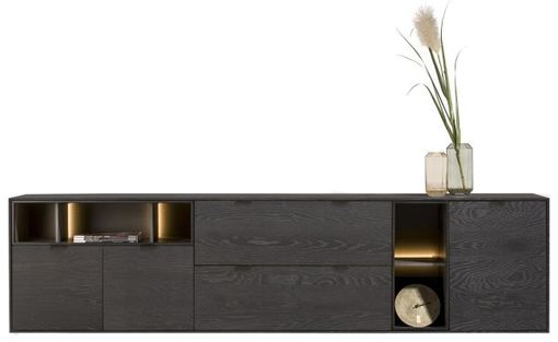 XOOON Elements, Sideboard 240 cm. - 3-Türen + 2-Laden + 5-Nischen + Led -  - 1