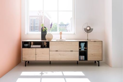 XOOON Elements, Highboard 90 cm. - 2-Türen + 1-Lade + 2-Nischen + Led -  - 9