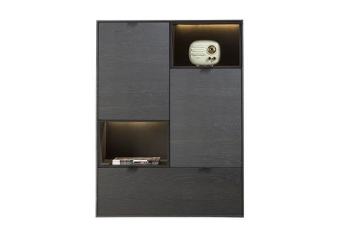 XOOON Elements, Highboard 90 cm. - 2-Türen + 1-Lade + 2-Nischen + Led -  - 1