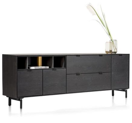 XOOON Elements, Sideboard 210 cm. - 3-Türen + 2-Laden + 3-Nischen + Led inkl. Metallfüße -  - 2