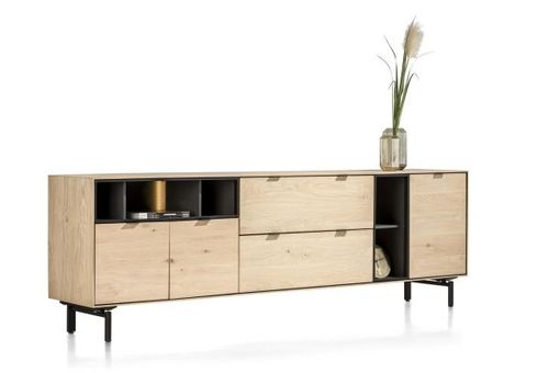 XOOON Elements, Sideboard 240 cm. - 3-Türen + 2-Laden + 5-Nischen + Led inkl. Metallfüße -  - 2