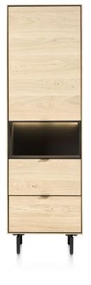 XOOON Elements, Schrank klein - 60 cm. - 1-Tür - 2-Laden + 1-Nische + Led inkl. Metallfüße -  - 1