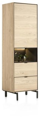 XOOON Elements, Schrank klein - 60 cm. - 1-Tür - 2-Laden + 1-Nische + Led inkl. Metallfüße -  - 2