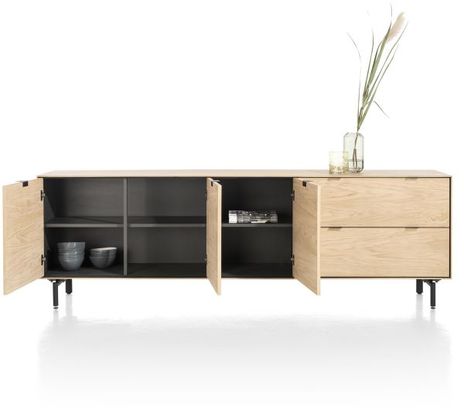 XOOON Elements, Sideboard 240 cm - 3-Türen + 2-Laden inkl. Metallfüße -  - 3