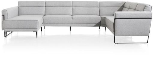 XOOON Fiskardo, Longchair mit langem Armlehne - links - Schwarz/ Anthrazit, Blau, Braun, Grau, Gruen, Orange, Pink, Rot, Taupe, Weiss, Gelb - 18