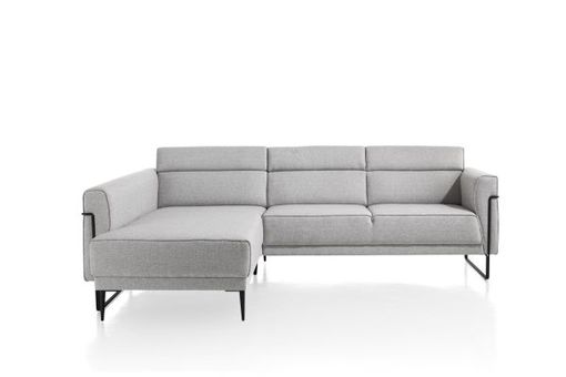 XOOON Fiskardo, Longchair mit langem Armlehne - links - Schwarz/ Anthrazit, Blau, Braun, Grau, Gruen, Orange, Pink, Rot, Taupe, Weiss, Gelb - 3