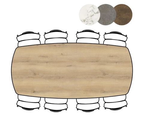 XOOON Masura, Tisch ovale - 240 x 110 cm - Beige, Braun - 3