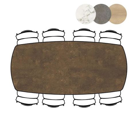 XOOON Masura, Tisch ovale - 240 x 110 cm - Braun - 3