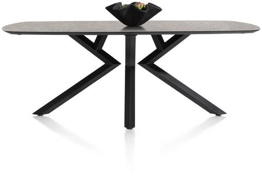XOOON Masura, Tisch ovale - 200 x 105 cm - Schwarz, Grau - 1
