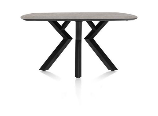 XOOON Masura, Tisch ovale - 150 x 105 cm - Schwarz, Grau - 1