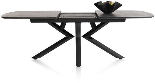 XOOON Masura, Ausziehtisch ovale - 180 (+ 60) x 110 cm - Schwarz, Grau - 10