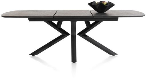 XOOON Masura, Ausziehtisch ovale - 180 (+ 60) x 110 cm - Schwarz, Grau - 8