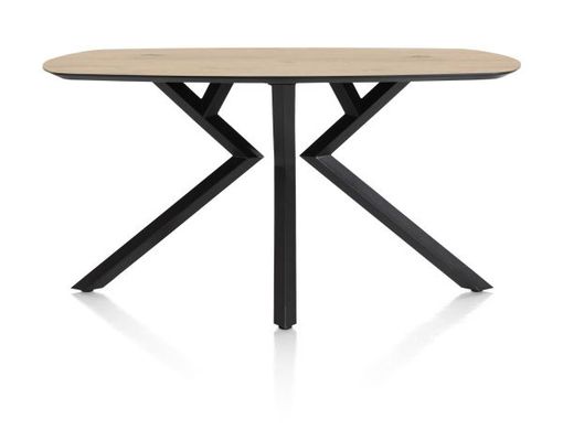 XOOON Masura, Tresentisch ovale - 200 x 105 cm - (Hoehe 92 cm) - Beige, Braun - 1