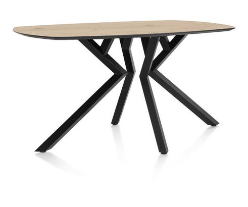 XOOON Masura, Tresentisch ovale - 200 x 105 cm - (Hoehe 92 cm) - Beige, Braun - 2