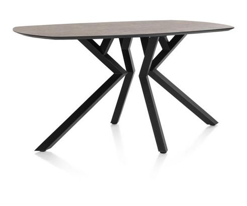 XOOON Masura, Tresentisch ovale - 200 x 105 cm - (Hoehe 92 cm) - Braun - 2