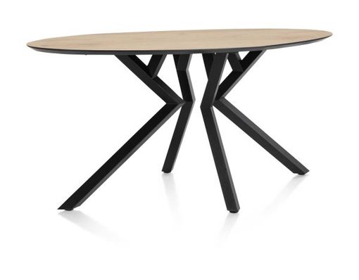 XOOON Masura, Tresentisch Ellipse - 180 x 100 cm (Hoehe 92 cm) - Beige, Braun - 2