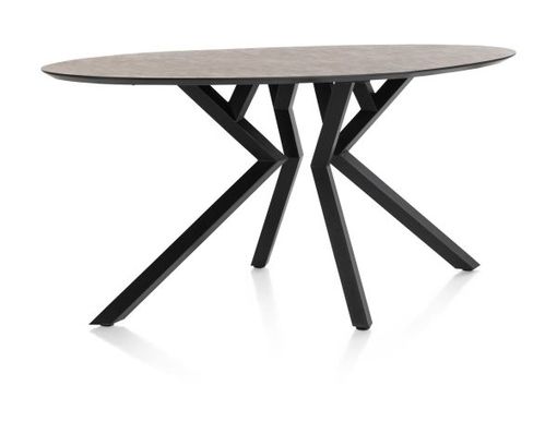 XOOON Masura, Tresentisch Ellipse - 180 x 100 cm (Hoehe 92 cm) - Braun - 2