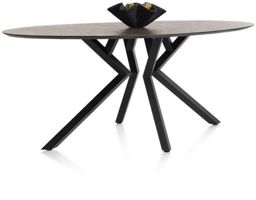 XOOON Masura, Tresentisch Ellipse - 220 x 105 cm (Hoehe 92 cm) - Braun - 2