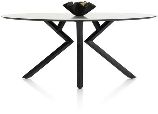 XOOON Masura, Tresentisch Ellipse - 220 x 105 cm (Hoehe 92 cm) - Weiß - 1