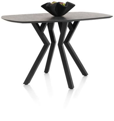 XOOON Masura, Tresentisch ovale - 150 x 105 cm - (Hoehe 92 cm) - Schwarz, Grau - 2