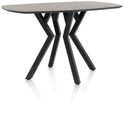 XOOON Masura, Tresentisch ovale - 150 x 105 cm - (Hoehe 92 cm) - Schwarz, Grau - 5