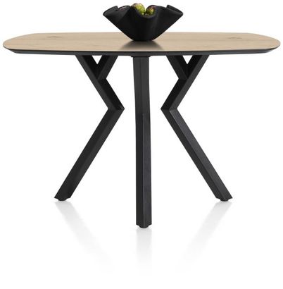 XOOON Masura, Tresentisch ovale - 150 x 105 cm - (Hoehe 92 cm) - Beige, Braun - 1