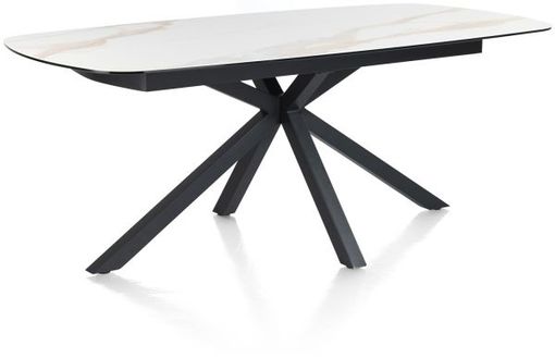 XOOON Montello, Tisch 200 x 100 cm -  zentralem Fuss - Keramikplatte - Beige, Weiß - 5