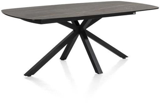 XOOON Montello, Tisch 200 x 100 cm -  zentralem Fuss - Keramikplatte - Schwarz - 5