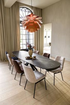 XOOON Montello, Ausziehtisch 200 x 100 cm. (+ 2 x 50) -  zentralem Fuss - Keramikplatte - Schwarz - 14