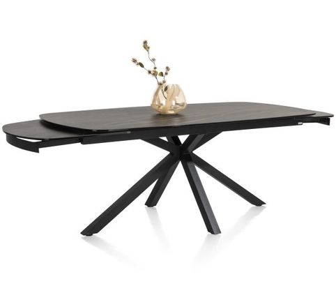 XOOON Montello, Ausziehtisch 200 x 100 cm. (+ 2 x 50) -  zentralem Fuss - Keramikplatte - Schwarz - 9