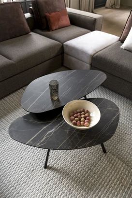 XOOON Montello, Couchtisch 94 x 49 cm. - hoehe 35 cm. - Keramikplatte - Schwarz - 7