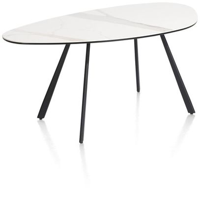 XOOON Montello, Couchtisch 94 x 49 cm. - hoehe 42 cm. - Keramikplatte - Beige, Weiß - 4