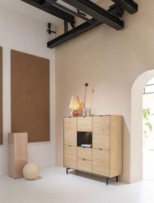 XOOON Elements, Highboard 150 cm - 5-Türen + 2-Laden + 1-Nische + Led -  - 4