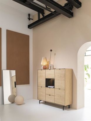 XOOON Elements, Highboard 150 cm - 5-Türen + 2-Laden + 1-Nische + Led -  - 6