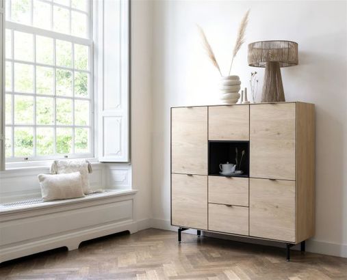 XOOON Elements, Highboard 150 cm - 5-Türen + 2-Laden + 1-Nische + Led -  - 9