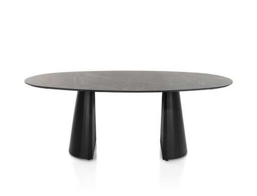 XOOON Arabax, Tisch - Ellipse - 210 x 120 cm - Schwarz - 1