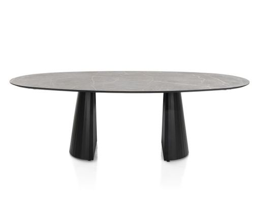 XOOON Arabax, Tisch - Ellipse - 240 x 120 cm - Grau - 1