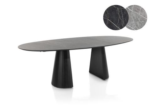 XOOON Arabax, Tisch - Ellipse - 240 x 120 cm - Grau - 5