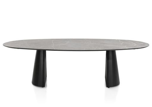 XOOON Arabax, Tisch - Ellipse - 270 x 120 cm - Grau - 1